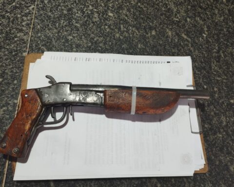 Arma utilizada no crime em são miguel divulgação pcto
