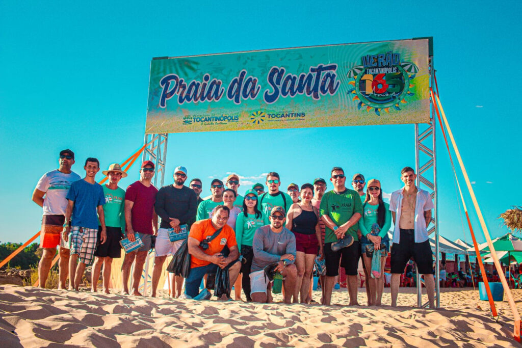 Em praia da santa as equipes dos projetos abordaram visitantes no último fim de semana acervo semarh governo do tocantins