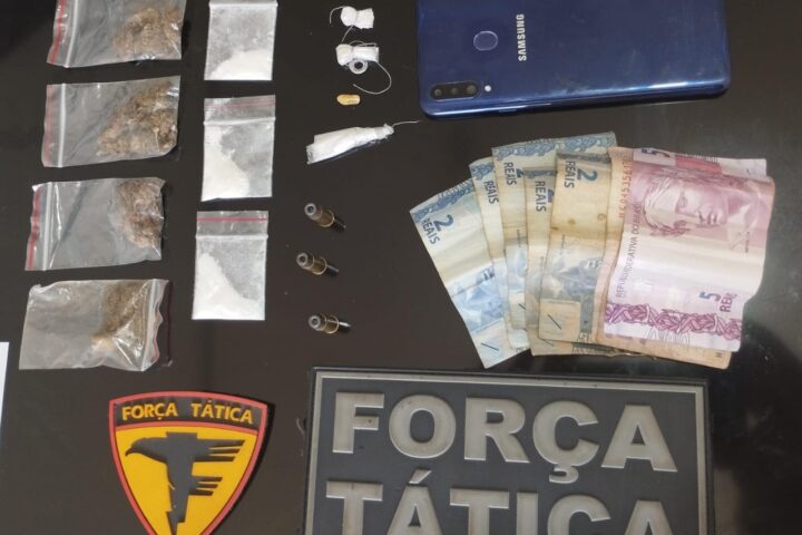 Pm apreende drogas e munições em darcinópolis